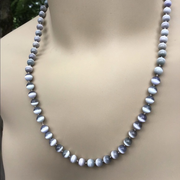 Handcrafted Cat’s Eye Necklace 20” NWT - Picture 5 of 9